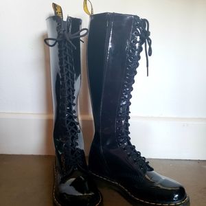 Dr. Martens - Knee High Patent Leather - Black